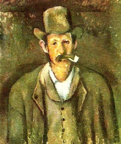 Paul Cezanne mannen med pipan Sweden oil painting art